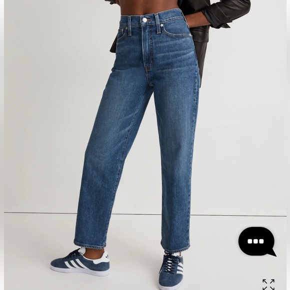 NWT MADEWELL The Perfect Vintage Straight High Rise Jean Size 33 Tall - Picture 1 of 13